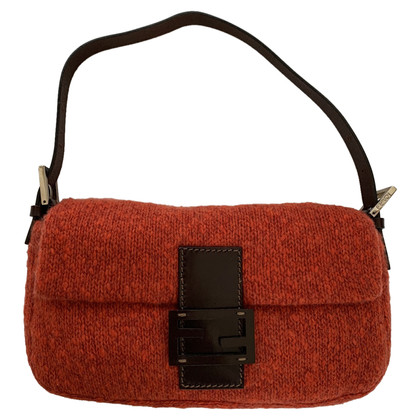 Fendi Baguette Bag Wool in Orange