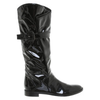 Sergio Rossi Boots Patent leather in Black