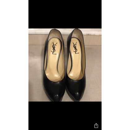 Saint Laurent Chaussures compensées en Cuir en Noir