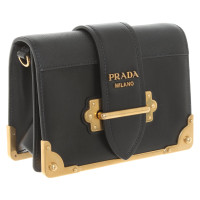 Prada Schoudertas Leer in Zwart