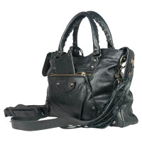 Balenciaga City Bag Leer in Zwart