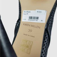 Karen Millen Sandalen aus Leder in Schwarz