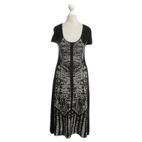 Bcbg Max Azria Robe en maille en noir / blanc