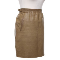 Isabel Marant Skirt Leather in Khaki