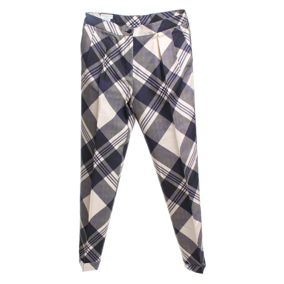 Dries Van Noten Broek met plaidpatroon