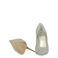 Le Silla  Pumps/Peeptoes Leather in Silvery