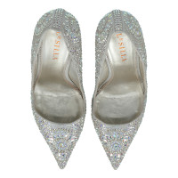 Le Silla  Pumps/Peeptoes Leather in Silvery