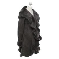 Furry Jacket/Coat Fur in Grey