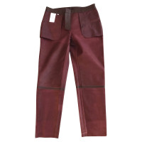 Closed Trousers Leather in Bordeaux