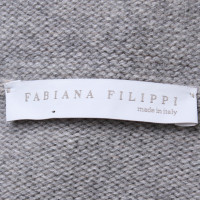 Fabiana Filippi Col roulé poncho Beige