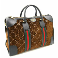 Gucci GG Velvet Duffle Bag aus Leder in Braun