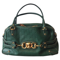 Gucci Boston Bag aus Leder in Grün