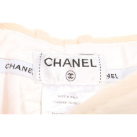 Chanel Paire de Pantalon en Laine en Crème