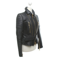 Burberry Lederjacke in Schwarz