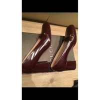 Gucci Wedges Leather in Bordeaux