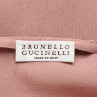 Brunello Cucinelli Oberteil aus Seide in Rosa / Pink