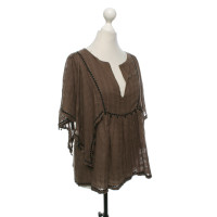 Antik Batik Top en Coton en Marron