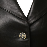 Chanel Leather Blazer in black