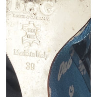 Dolce & Gabbana Chaussures compensées en Denim en Bleu