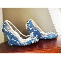 Dolce & Gabbana Chaussures compensées en Denim en Bleu