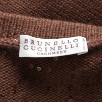 Brunello Cucinelli Cardigan en marron