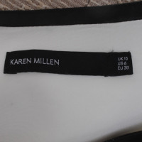 Karen Millen Schede jurk met materiaal mix