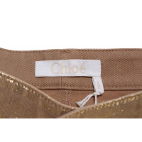 Chloé Trousers Cotton in Gold