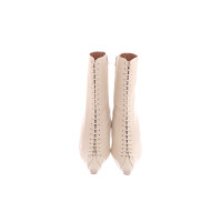 Rejina Pyo Stiefeletten aus Leder in Creme