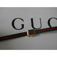 Gucci Armband Leer in Groen