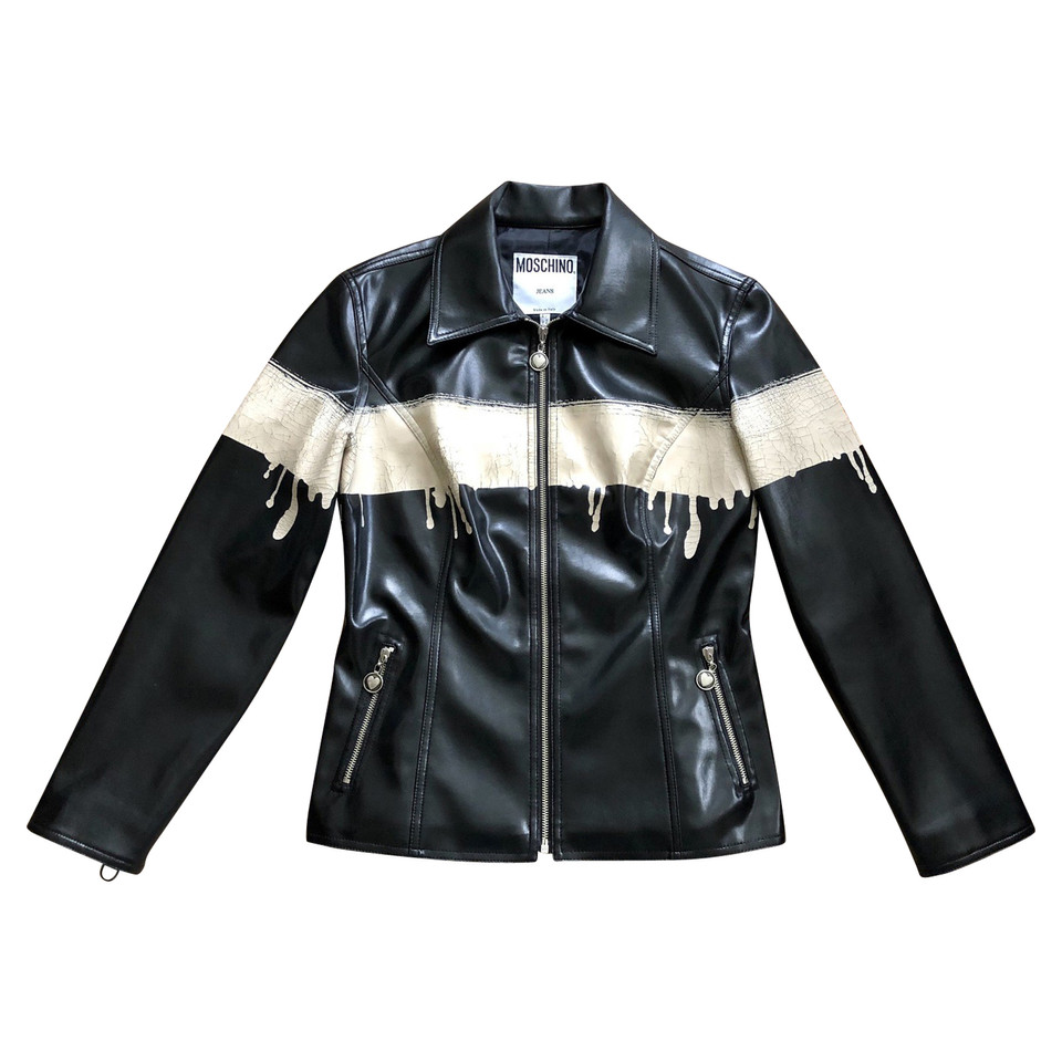 Moschino Leather jacket in bi-color