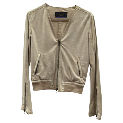 Mauro Grifoni Jacket/Coat Leather in Beige