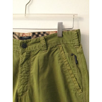 Burberry Paire de Pantalon en Coton en Vert