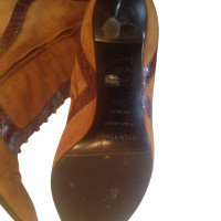 Sergio Rossi Brown boots with lacing 