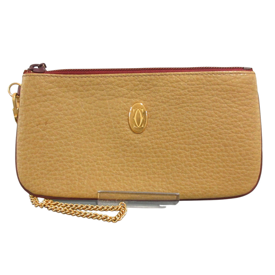 Cartier Clutch Leer in Beige