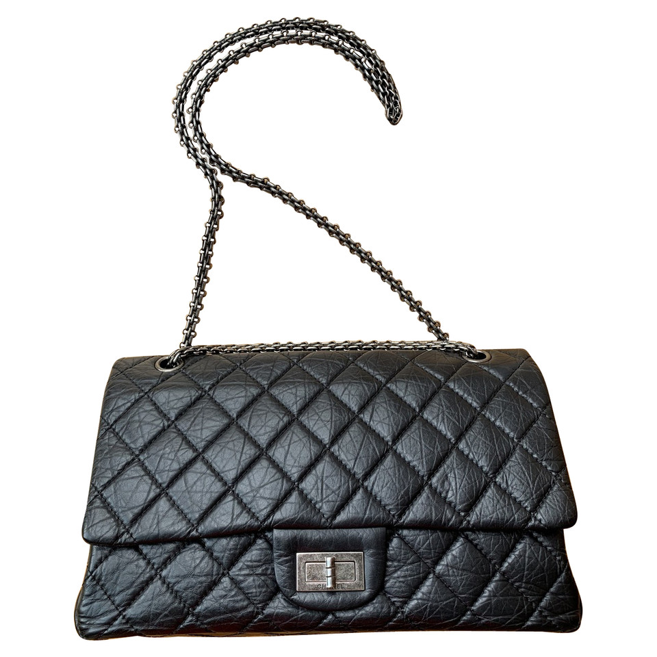 Chanel Classic Flap Bag Leer in Zwart