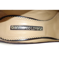 Gianmarco Lorenzi Pumps/Peeptoes aus Leder in Braun