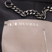 Muubaa Veste/Manteau en Cuir en Noir