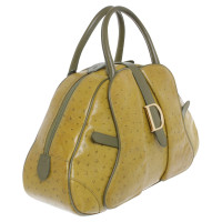Christian Dior Saddle Bowling Bag in Pelle in Verde