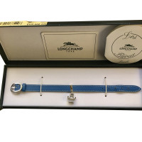 Longchamp Armband Leer in Zilverachtig