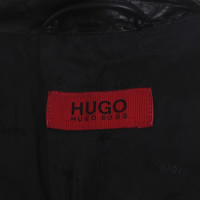 Hugo Boss Leren jas zwart