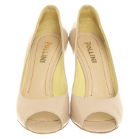 Pollini Pumps/Peeptoes Patent leather in Beige