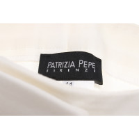 Patrizia Pepe Paire de Pantalon en Coton en Crème