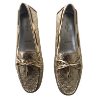 Louis Vuitton Slipper/Ballerinas aus Leder in Gold