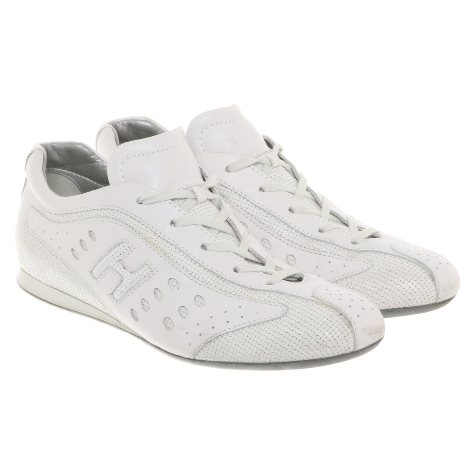 Hogan Chaussures à lacets en Cuir en Blanc