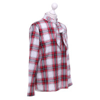 Cinque top with check pattern