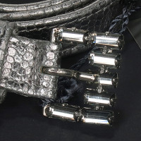 Alberta Ferretti Belt Leather in Silvery