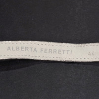 Alberta Ferretti Cintura in Pelle in Argenteo