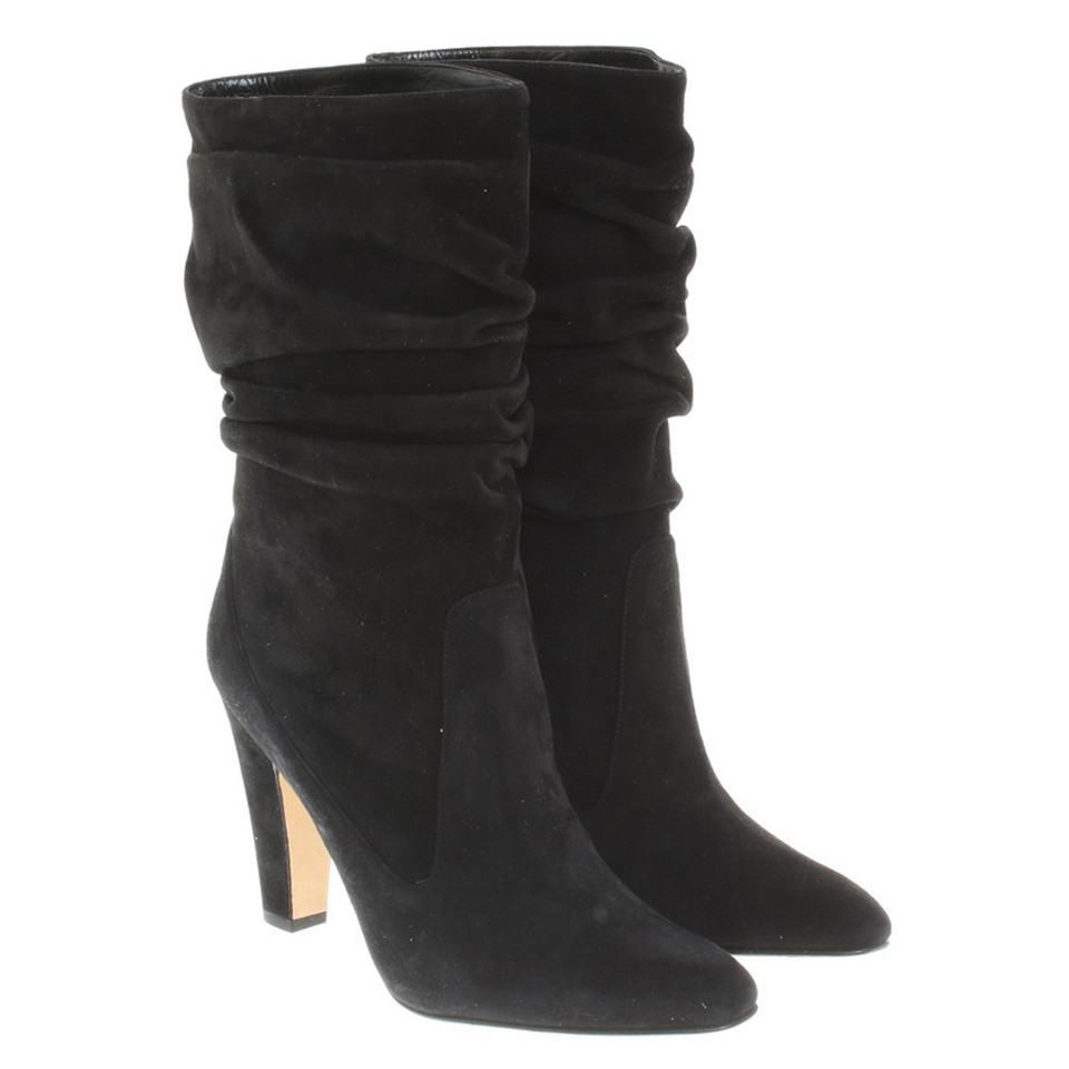 Manolo Blahnik ankle boots in pelle scamosciata in nero