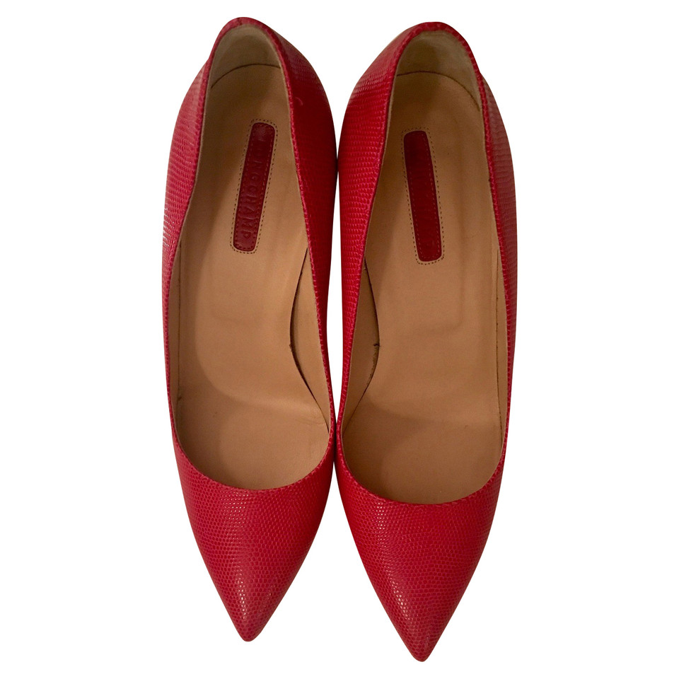 Longchamp Pumps/Peeptoes Leather in Red