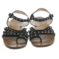 Chanel Sandals with Kettenapplikationen